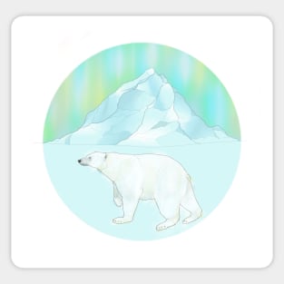 Northern Lights Polar Bear Sticker